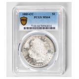 Coin 1883-CC Morgan Silver Dollar PCGS MS64