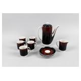 Mid-Century Cmielów Porcelain Tea Set