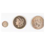 Coin Assorted Silver Coinage Morgan & Peace $
