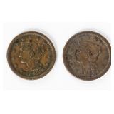 Coin (2)  United States Large Cents 1849-1853