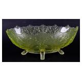 Gillinder & Sons Uranium Glass Footed Bowl