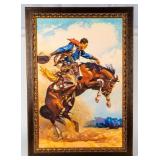 Art Bucking Bronco Pulp Art Print