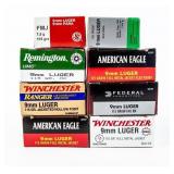 Ammo 399 Rounds of Mixed 9mm Brands & Grains FMJ