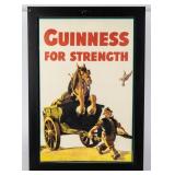 Vintage "Guinness For Strength" Framed Poster