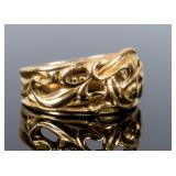 Jewelry Vintage Art Deco 9KT Gold Ring