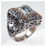 Jewelry Sterling Silver Topaz Ring