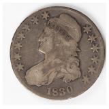 Coin 1830 Capped Bust Half Dollar in Very Good