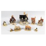 Lot of 9 David Winter Cottages
