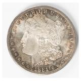 Coin 1881-S Morgan Silver Dollar in Brilliant Unc.