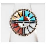 Jewelry Sterling Silver Zuni Sunface Ring