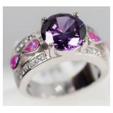 Jewelry Sterling Silver Amethyst Ring
