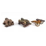 Lot Of 3 Vintage Small Scale Canons