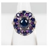 Jewelry Sterling Silver Purple Sapphire Ring