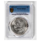 Coin 1883-CC Morgan Silver Dollar PCGS MS63