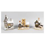 3 David Winter Cottages- Christmas Themed
