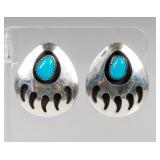 Jewelry Sterling Silver Bear Claw Earrings