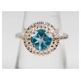 Jewelry Sterling Silver Blue Topaz Ring