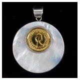 Jewelry Sterling Silver Mother of Pearl Pendant