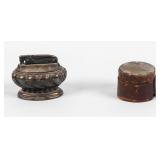 Antique Lighter and Traveling Inkwell
