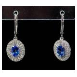 Jewelry Sterling Silver Tanzanite Earrings