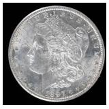 Coin 1897-S Morgan Silver Dollar in Brilliant Unc.