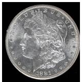Coin 1881-S Morgan Silver Dollar in Brilliant Unc.