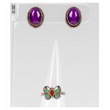 Jewelry Sterling Silver Earrings & Ring