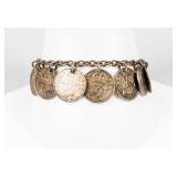 British 3 Pence Silver Bracelet