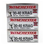 Ammo 60rds 30-40 Krag Winchester Super X