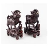 Set of Decorative Foo Dog Statues