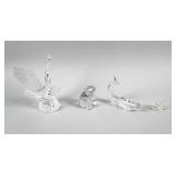 Lot of 4 Glass Animal Figurines Baccarat France