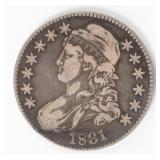 Coin 1831 Capped Bust Half Dollar in Fine