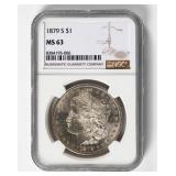 Coin 1879-S Morgan Silver Dollar NGC MS63