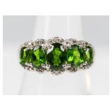 Jewelry Sterling Silver Emerald Ring