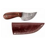 Knife Damascus Knife and Ornate Sheath
