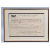 1907 Signed President Theodore Roosevelt Land Deed