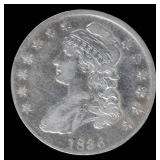 Coin 1836 Capped Bust Half Dollar in Very Fine