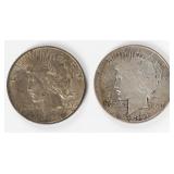 Coin (2) Peace Silver Dollars 1934-D & 34-S
