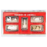 Coin (5).999 Silver Bars Wonders of America  5 Ozt
