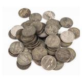 Coin (50) Silver Jefferson Wartime Nickels