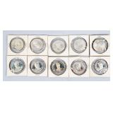 Coin (10) .925 Silver Rds Presidents 10 Ozt