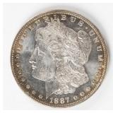 Coin 1887  Morgan Silver Dollar Brilliant Unc.