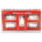 Coin (5).999 Silver Bars Wonders of America  5 Toz