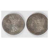 Coin (2) Morgan Silver Dollars 1885-S & 1887-S