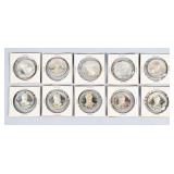 Coin (10) .925 Silver Rds Presidents 10 Ozt