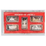Coin (5).999 Silver Bars Wonders of America  5 Ozt
