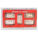 Coin (5).999 Silver Bars Wonders of America  5 Ozt