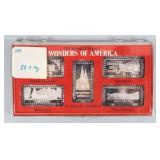 Coin (5).999 Silver Bars Wonders of America 5 Ozt