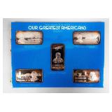 Coin Our Greatest Americans .999 Silver  5 Ozt