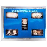 Coin Our Greatest Americans .999 Silver  5 Ozt